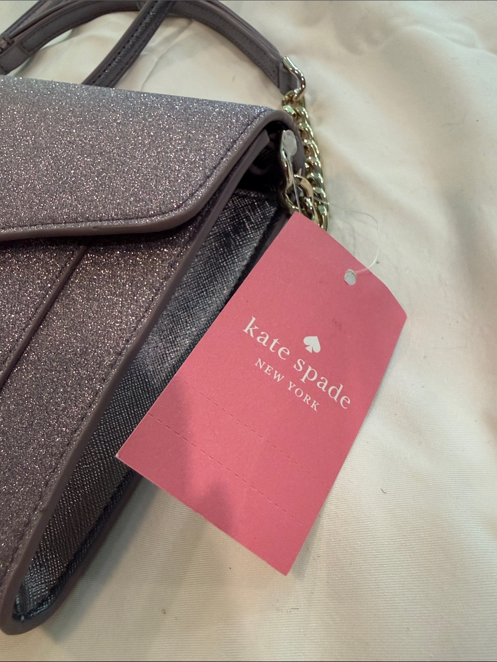kate spade Lavender Glitter Envelope Crossbody - Picture 2 of 5